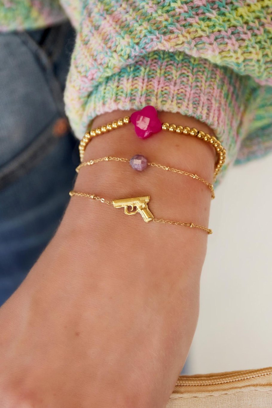 Bracelet Dress to Kill Gold Color Stainless Steel Picture2